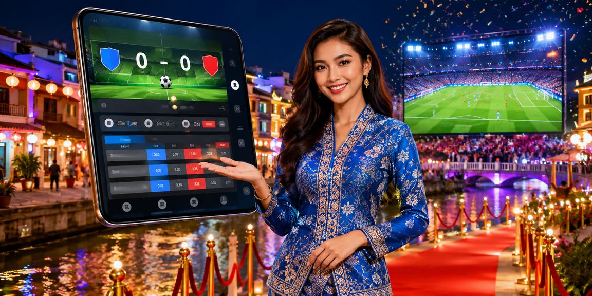 Taruhan bola sepak di Melaka dengan pakaian baju kurung Malaysia