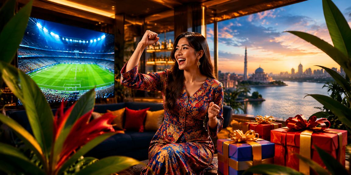 Proses deposit bonus dalam talian di Putrajaya dengan pakaian batik Malaysia